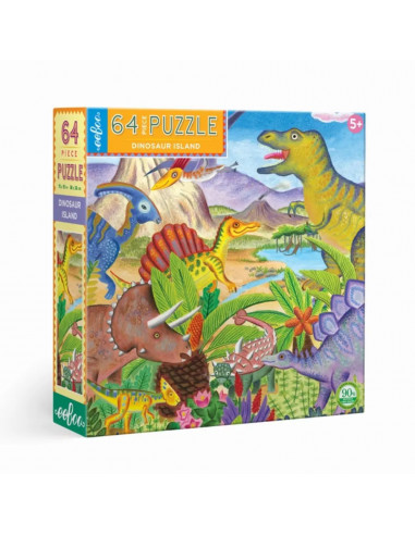 Puzzle Ile des Dinosaures - 64 pièces