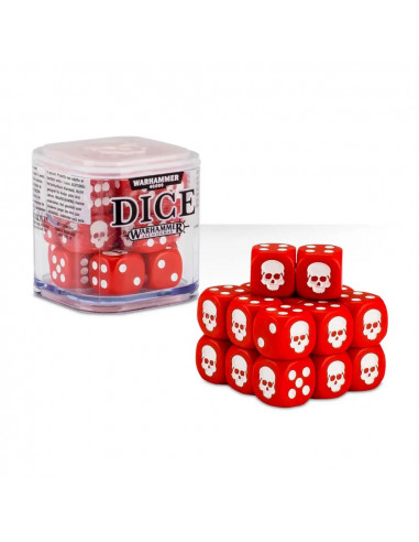 Set de 20 dés Warhammer Rouge 12mm