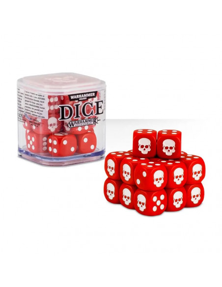 Set de 20 dés Warhammer Rouge 12mm