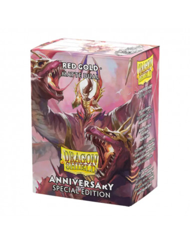 100 Dragon Shield Dual Matte : Pink/Gold- 25ème anniversaire