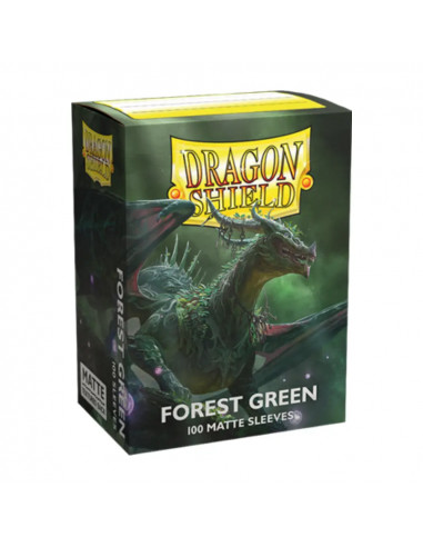 100 Dragon Shield Matte : Forest Green