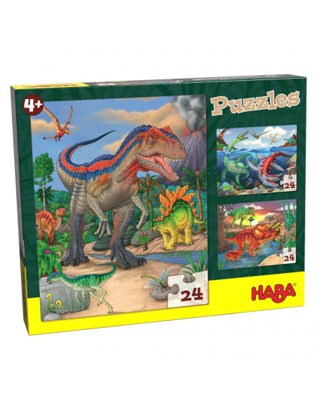 Puzzles - Dinosaures 3 x 24