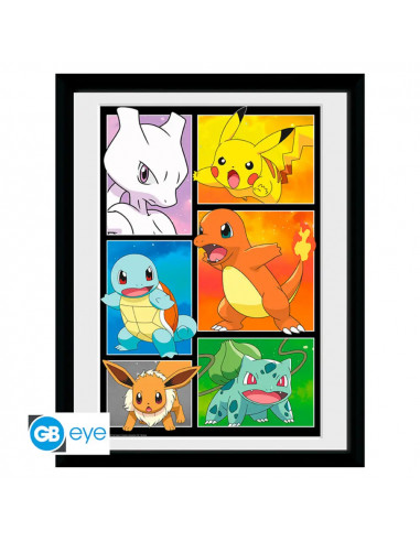 Pokemon - Poster encadré "Planche de bande dessinée" (30,5x40,6cm)