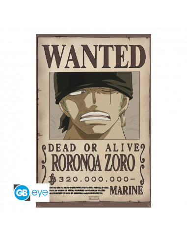 One Piece - Poster Wanted Zoro New (91,5x61cm)