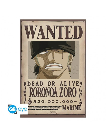 One Piece - Poster Wanted Zoro New (91,5x61cm)