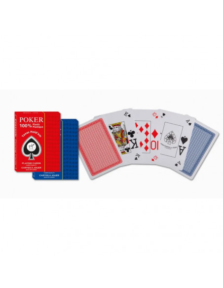 Cartes 100% plastique - Poker Texas Hold'em