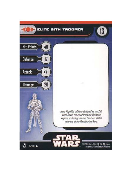 15/60 Elite Sith Trooper KNIGHTS OF THE OLD REPUBLIC unco