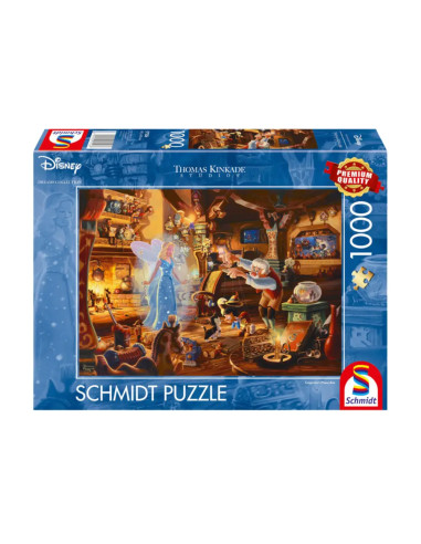 Puzzle 1000 pièces - Disney - Gepetto, Pinocchio et la Fée