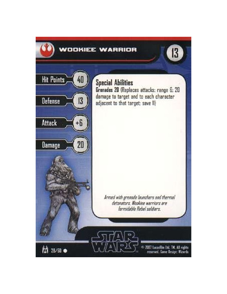 28/60 Wookie Warrior FORCE UNLEASHED commune