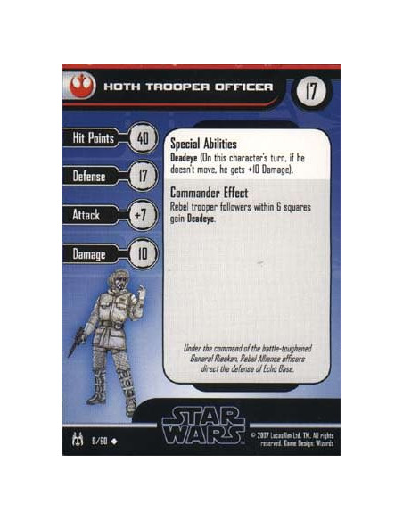 09/10 Hoth Trooper Officier FORCE UNLEASHED unco