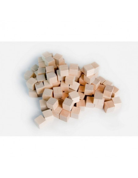 20 cubes bois naturel 8mm - Sablier & Ressources bois - Fungames