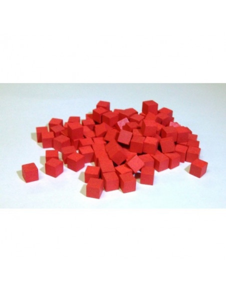 20 cubes bois rouges 8mm - Sablier & Ressources bois - Fungames