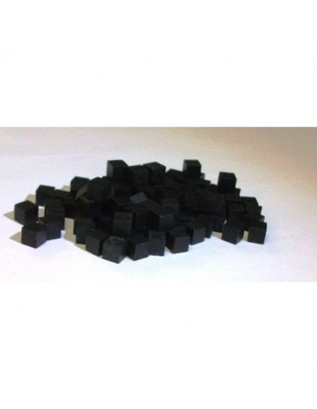 20 cubes bois noirs 10mm - Sablier & Ressources bois - Fungames