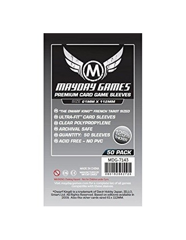 Protège Cartes Premium Card Sleeves - 61x112mm (x50) MAYDAY GAMES
