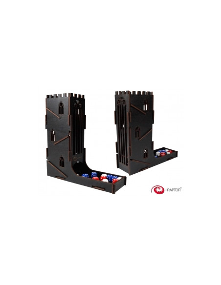 Lanceur de dé e-Raptor Dice Tower - black Castle - Lanceur de dé 