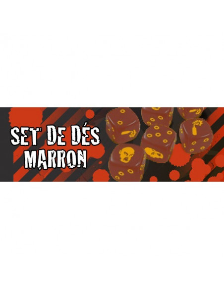 Zombicide : Set de Dés Marron - Tous les jeux - Fungames