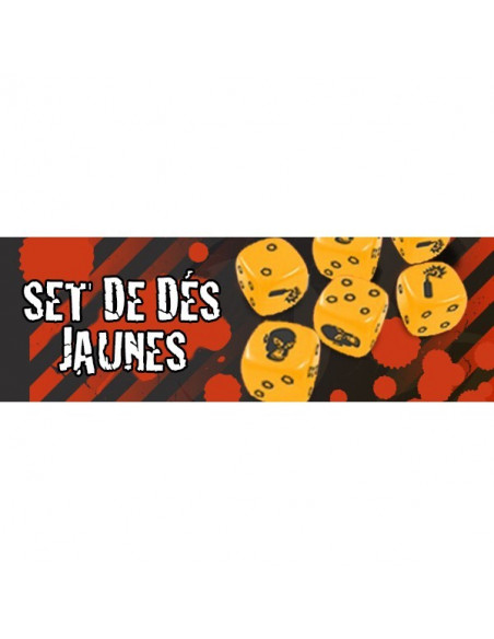 Zombicide : Set de Dés Jaunes - Tous les jeux - Fungames